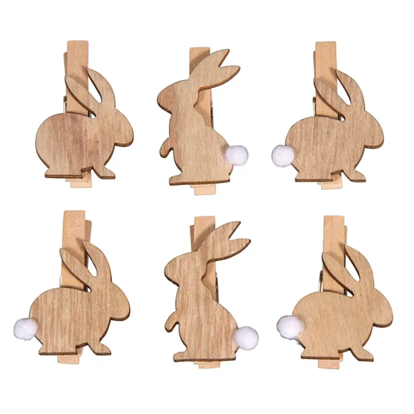 molas de madeira com coelhos