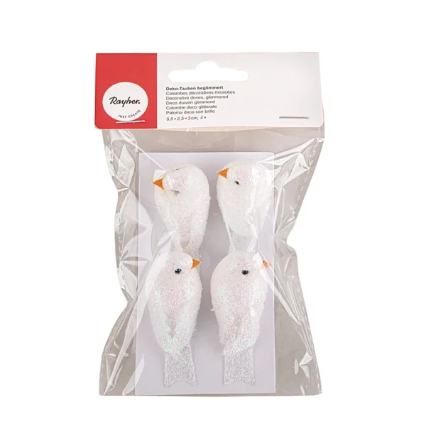 Pombas decorativas brilhantes